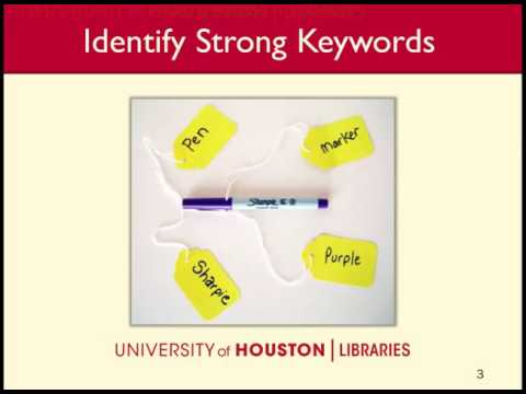 Psy2301- Using strong keywords for effective database search