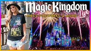 🔴LIVE: Magic Kingdom - Rides, Characters, Last Days of Enchantment Disney Fireworks, in Disney World