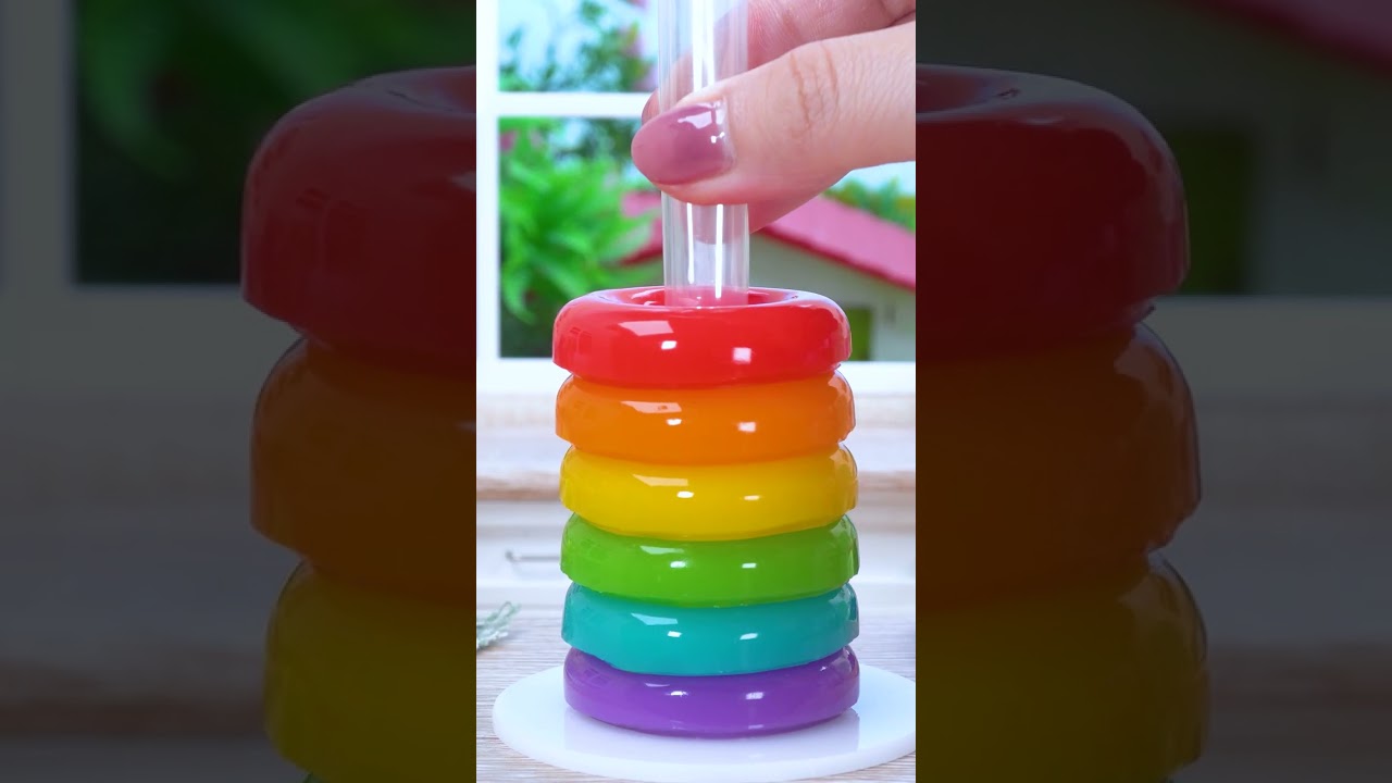 COOLEST Rainbow Donut Jelly Recipe🍭 Tiny Dessert ASMR | Satisfying Miniature Sweets 