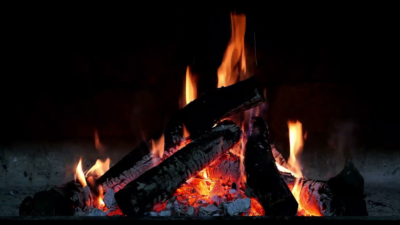   Fireplace 24 Hours   Relaxing Fire Burning video 4K