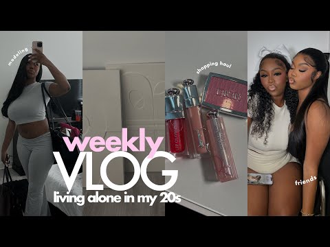 weekly vlog | living alone in my 20s, vacation haul, content days, catching up on wig collabs + more