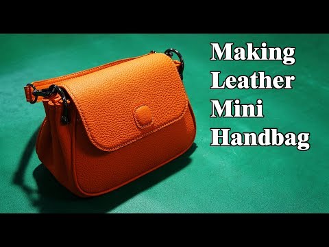 17 [가죽공예] 미니 핸드백 만들기 Ver1 / [Leather Craft] Making mini handbag Ver1 / Free Pattern
