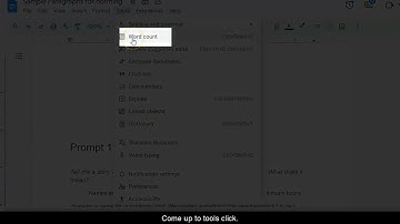 How to find your word count on Google Docs