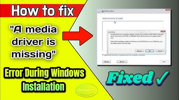How To Fix? A media driver your computer needs is missing windows | Easy Way To Fix
