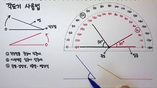 각도기 사용법 (초등수학) - Youtube