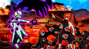 Obito V4 OP (all form) (New) VS Pain V2 OP in Jump Force Mugen🔥