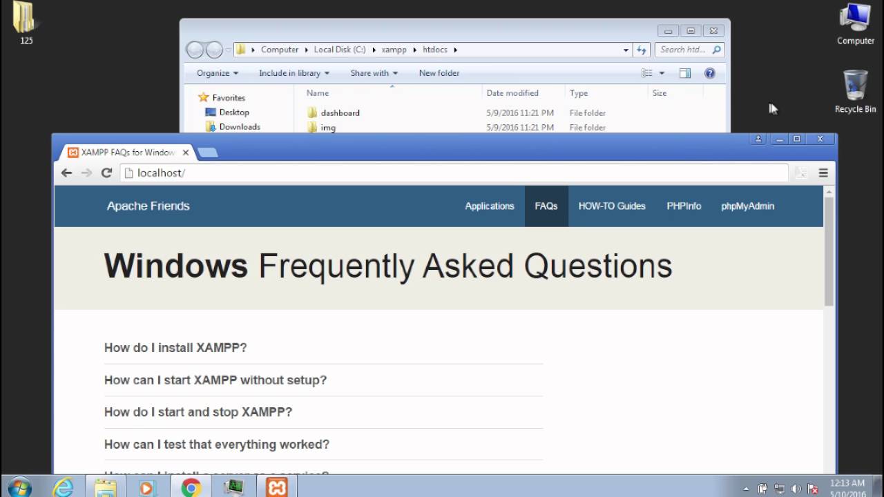 Installing XAMPP on Windows Part 02 - YouTube