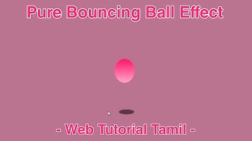 Pure Bouncing Ball Animation Effect HTML and CSS Video 2 Web Tutorial Tamil #html #css #trending
