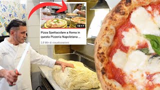 Pizzaiolo Napoletano ci mostra come prepara l'impasto con biga per la sua Pizza Napoletana a Roma