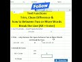 Remove space & Break Words in Excel | Clean Text in Excel (TRIM CLEAN ALT+ENTER) | #shorts , #excel
