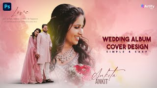 wedding album cover design in photoshop | FREE PSD FILE   @ArtifyPS screenshot 4