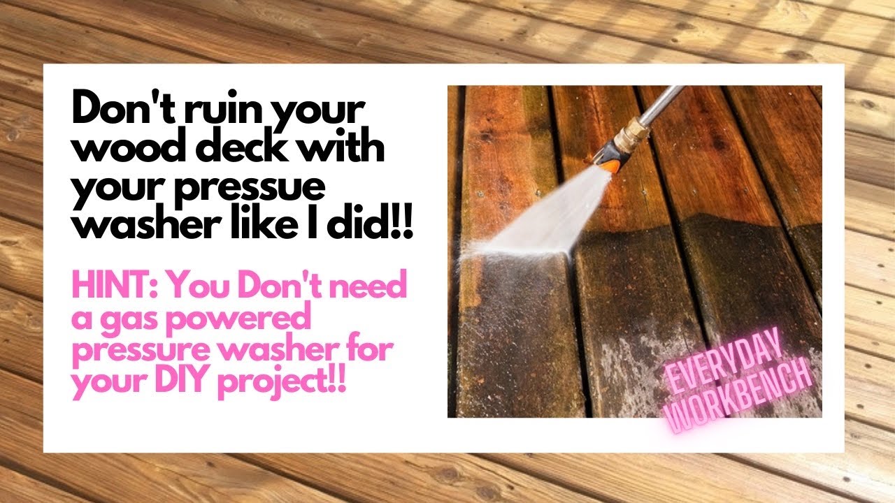 How not to ruin your wood deck with a pressure washer! YouTube