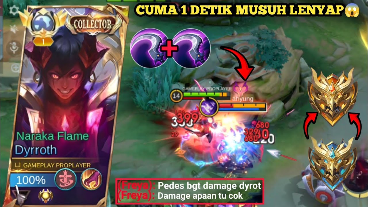 GILA!! DYRROTH ONE HIT GAK MASUK AKAL 😱 INI DIA BUILD DYRROTH TERSAKIT 2025!! - MLBB