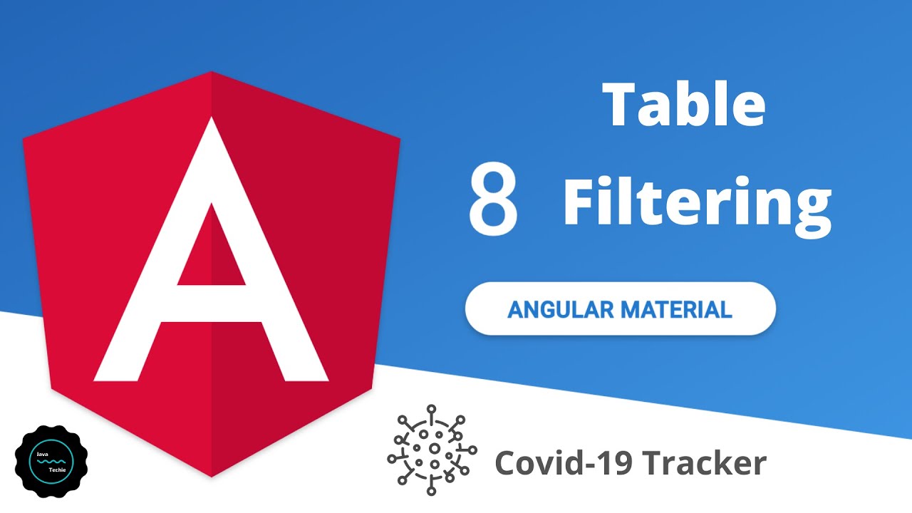 Angular Material  Covid19 tracker  Data table Filtering  javatechie