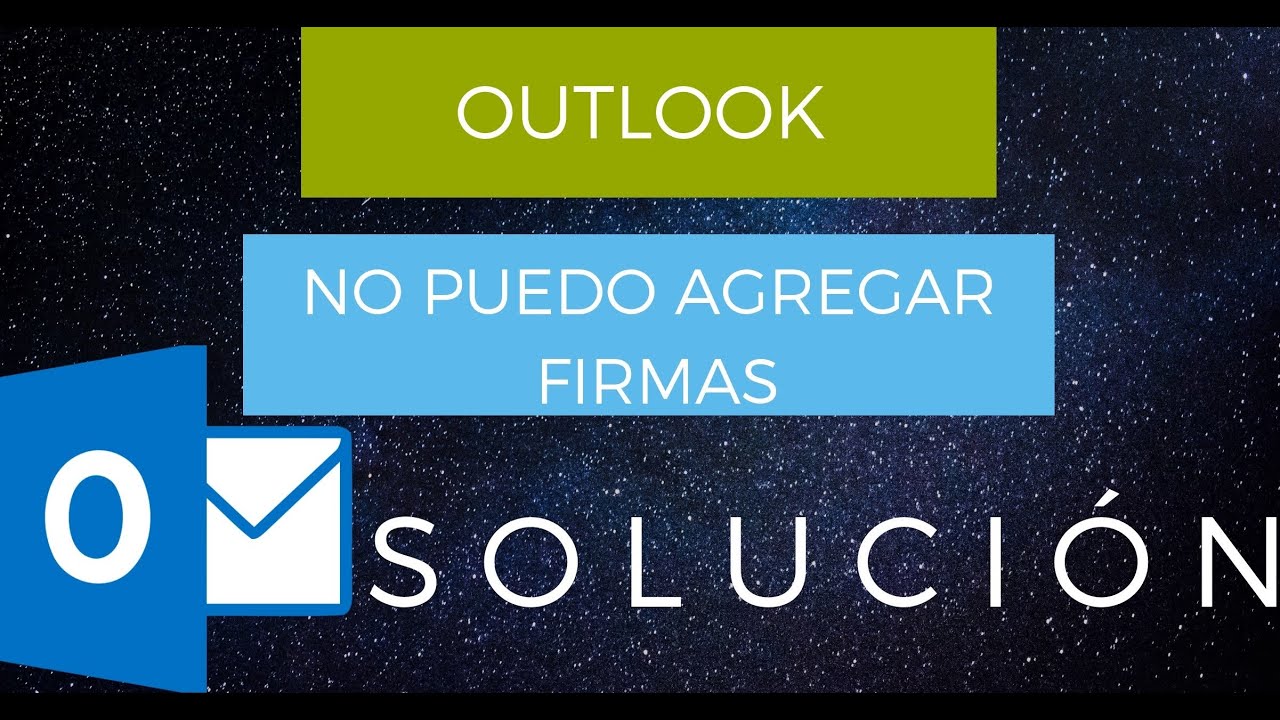 Como crear una firma en outlook