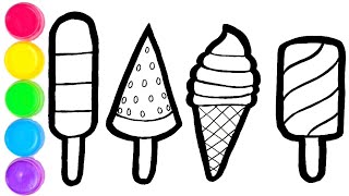 ice cream drawing draw easy step