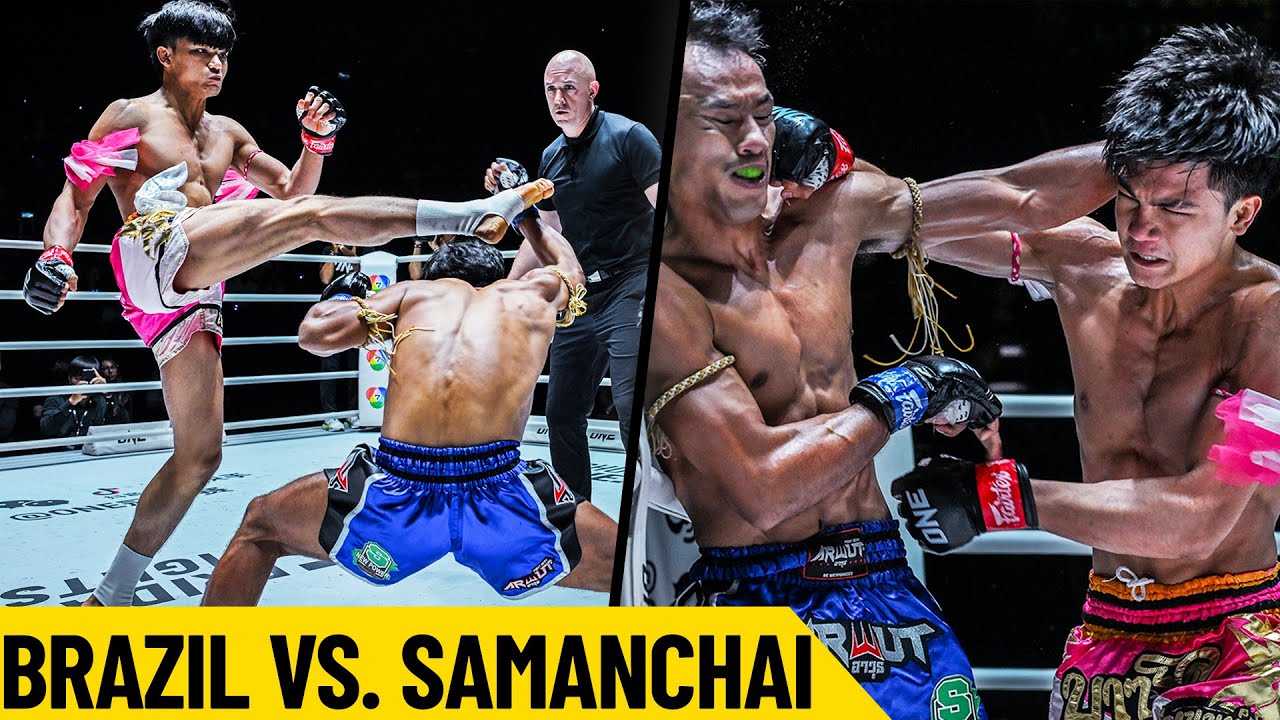 Muay Thai sluggers Brazil and Samanchai threw nonstop heat in this crazy brawl at ONE Friday Fights 61!

Subscribe and turn on notifications to get the latest ONE content: http://bit.ly/ONECHAMPIONSHIP

To watch ONE events in most regions, visit: https://watch.onefc.com 
To watch ONE events in the U.S. and Canada visit: https://www.primevideo.com
To shop official ONE gear, visit: https://one.shop 
To download the ONE Super App, visit: http://bit.ly/ONESuperApp

Connect with ONE Championship online and on social:
Website: https://onefc.com/ 
Facebook: https://www.facebook.com/ONEChampionship
Instagram: https://www.instagram.com/ONEChampionship
TikTok: https://www.tiktok.com/@onechampionship
X: https://twitter.com/ONEChampionship
Threads: https://www.threads.net/@onechampionship
Snapchat: @ONEChampionship

#ONEFridayFights61 #ONEChampionship #WeAreONE