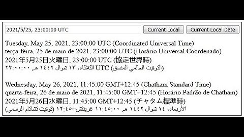 [JavaScript] Date Time Zone (Function)