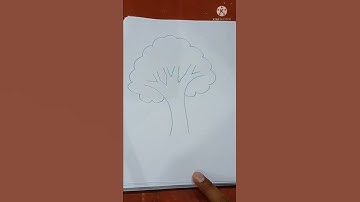 Thumbnail of easy Tree drawing #art