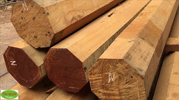 Cột gỗ lim nam phi siêu đẹp, không ôm tâm, không rác - Chuyên nhận chế biến các công trình nhà gỗ