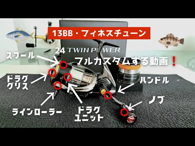 24ツインパワーをフィネスカスタムする動画❗【13BB仕様】アジング