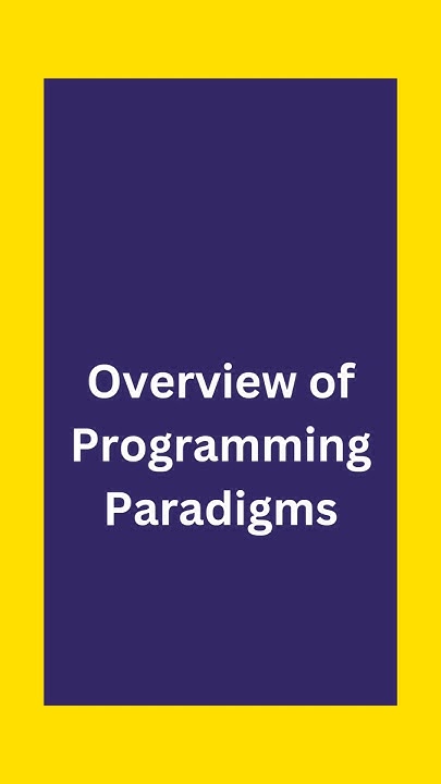 Overview of Programming Paradigms (Procedural, Functional, OOP) - YouTube