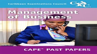 CAPE MOB UNIT 1 Past Paper May June 2017  Paper 1