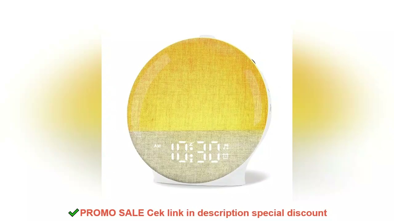 Wake Up Light Sunrise Alarm Clock White Noise Sound Machine Bluetooth Speaker Color Night Light for