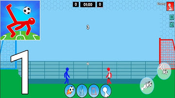 Stickman Ragdoll Soccer 2D - Gameplay walkthrough (Android,iOS) part 1 