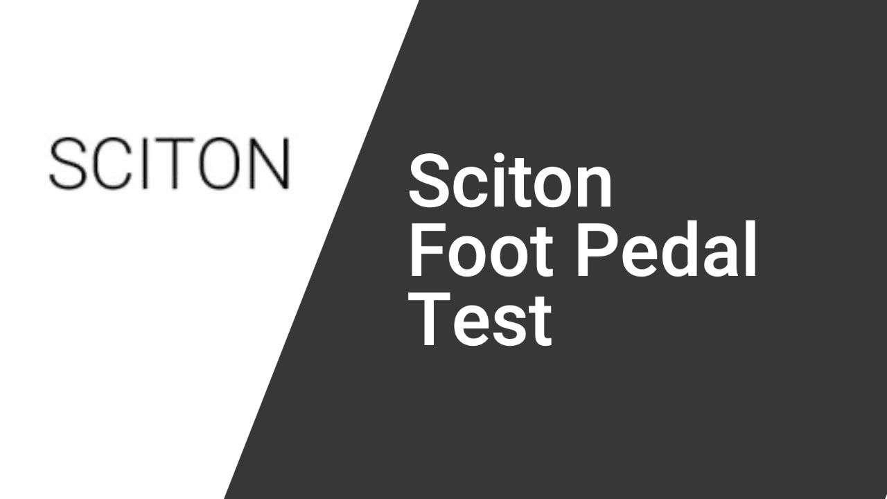 Sciton foot pedal test YouTube