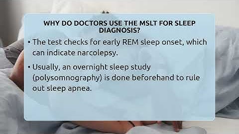 Why Do Doctors Use The MSLT For Sleep Diagnosis? - Sleep Apnea Support Network