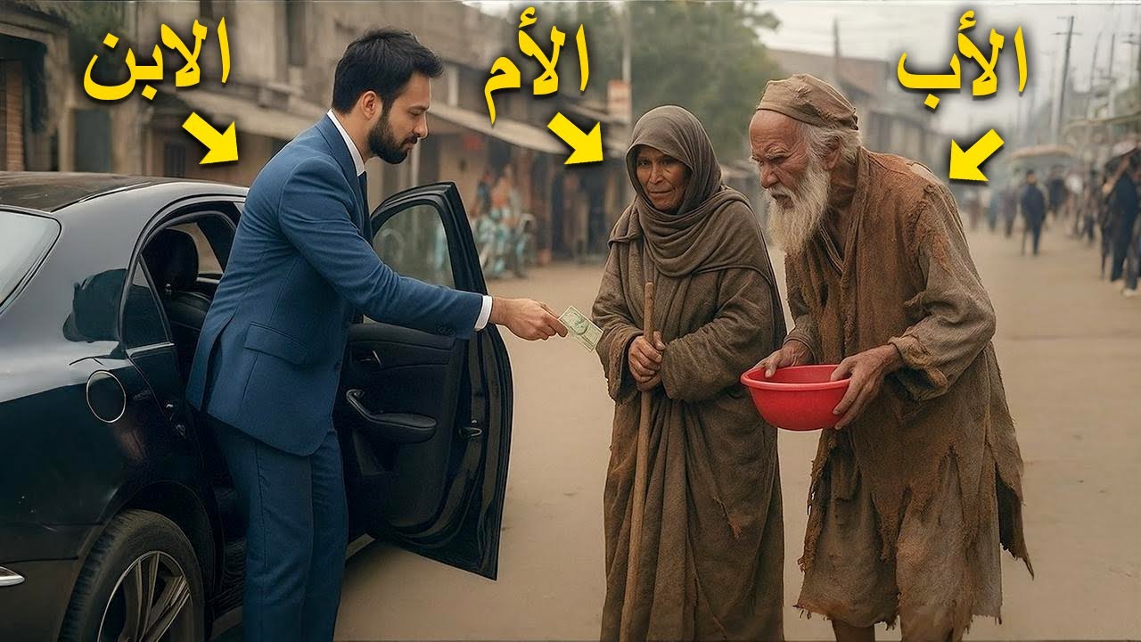شاب ثري يرى والديه يتسولان بعد 13 عامًا من الفراق... ما حدث بعد ذلك لا يُصدق!