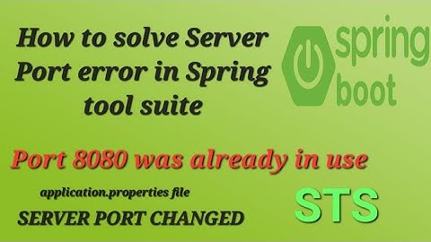 ✅ How to Change Server Port in Spring Boot | Fix Port 8080 Already in Use Error in STS|2025
