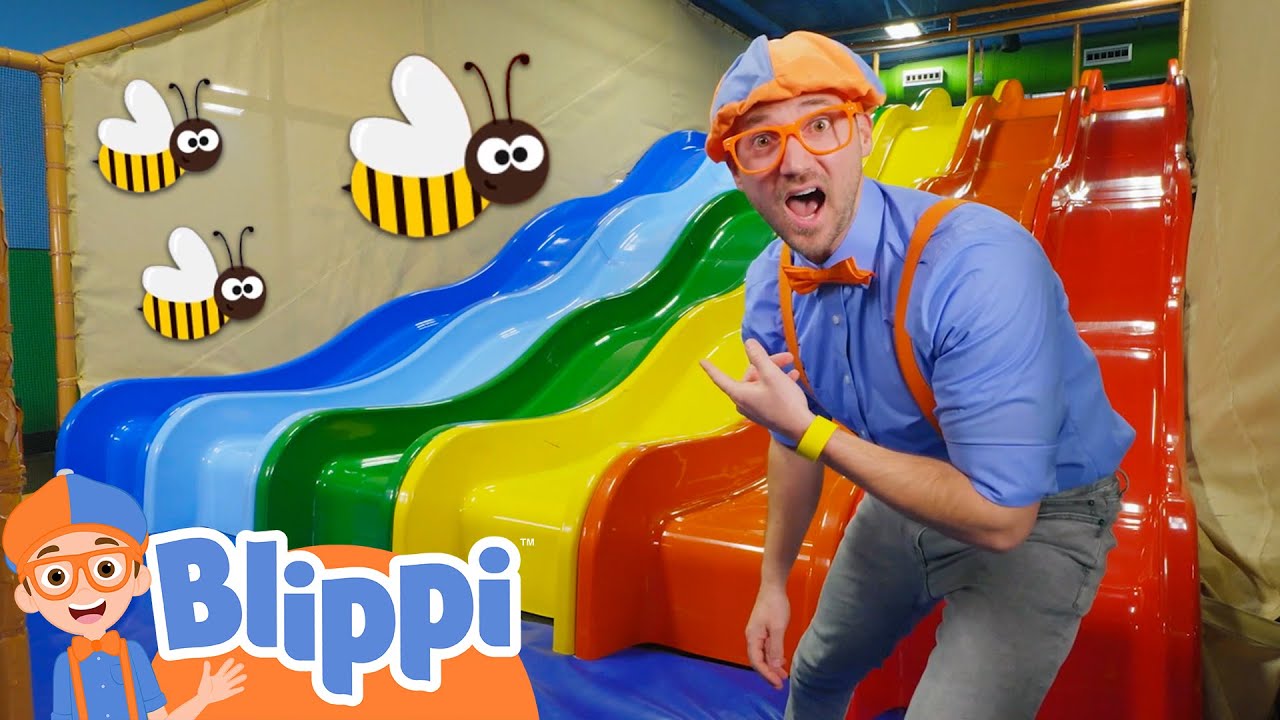 ⁣Blippi Learns Colors at Billy Beez Indoor Playground | Educational Videos for Kids