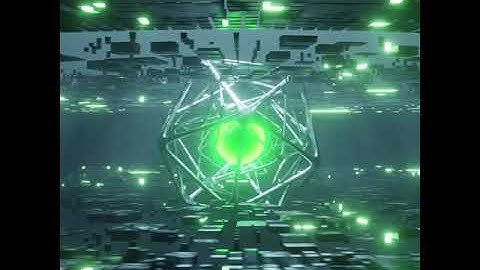 Spinning SciFi Hex made in Blender