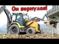 Котлован под фундамент. Работа трактора. Mecalac TLB890.