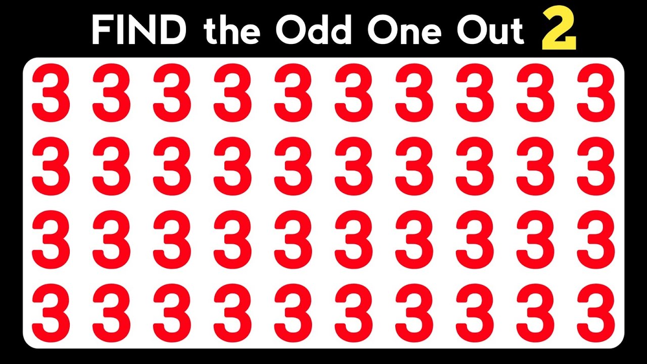 Find the Odd One Out | Number and Letter Edition | Oddity Spotting ...
