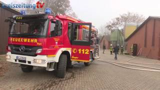 Feuer in einem Putenstall in Havekost