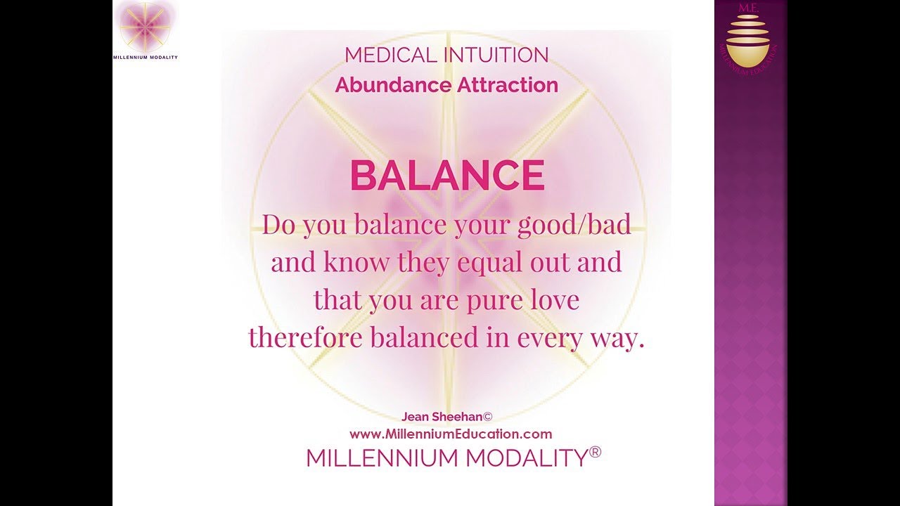 Millennium Modality® BALANCE And the law of attraction - YouTube