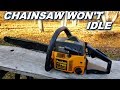 Poulan chainsaw won't idle