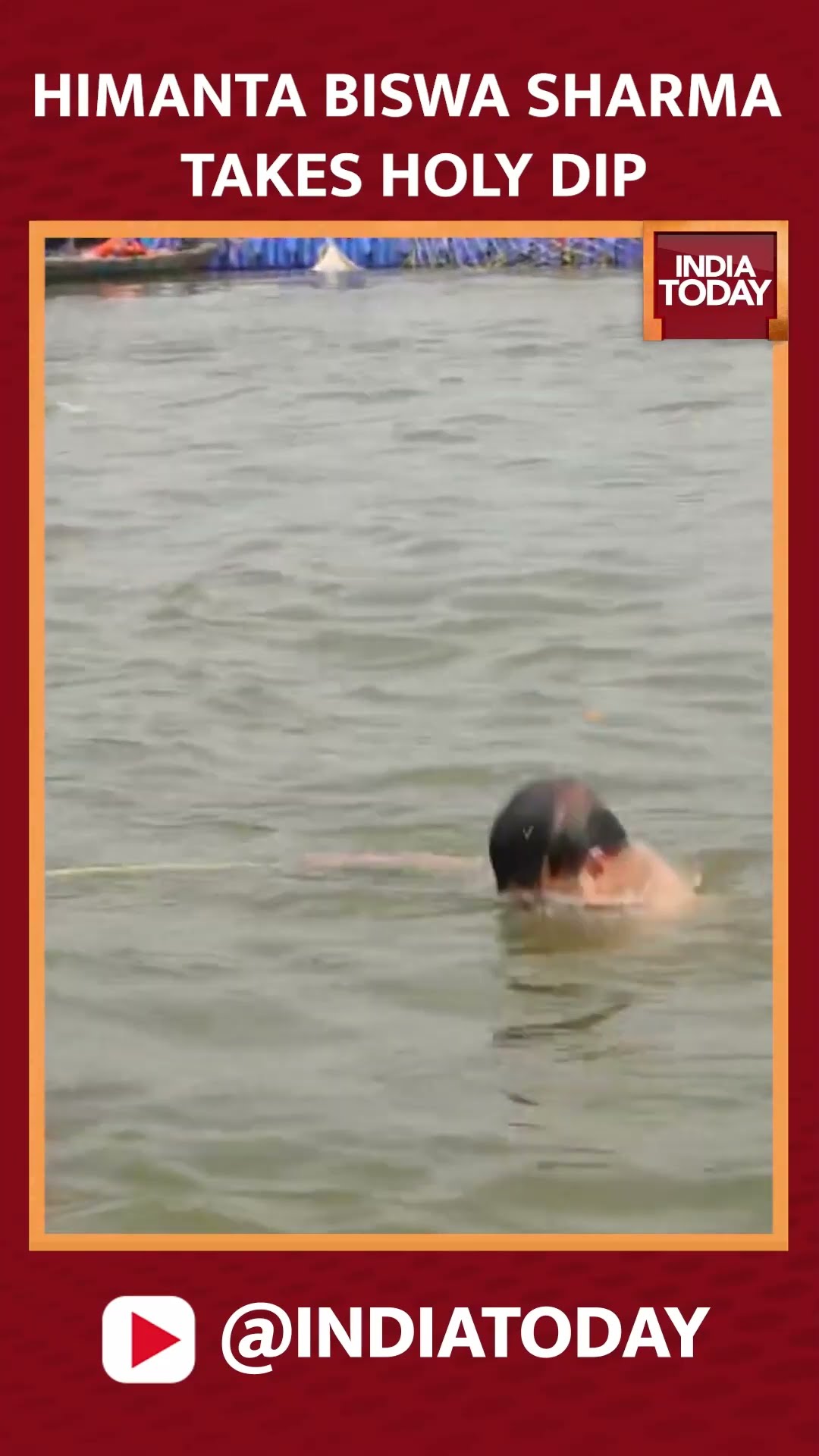 Assam CM Himanta Biswa Sarma Takes Holy Dip At Prayagraj's Mahakumbh #shorts