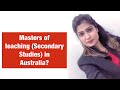 Masters of teaching in australia 