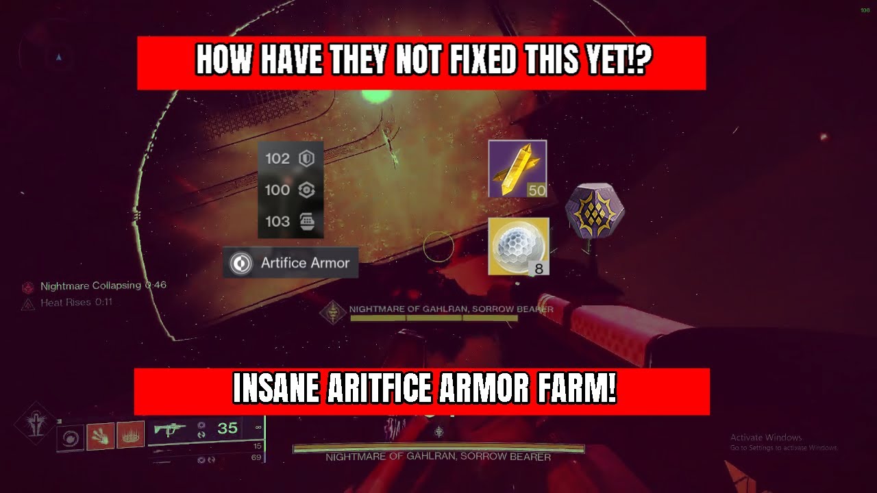 BROKEN ARTIFICE ARMOR FARM + DEFIANT ENGRAMS + ASCENDANT SHARDS