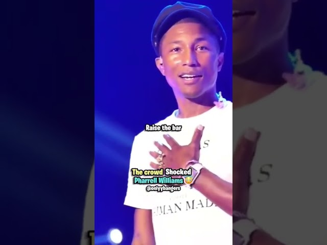 the crowd shocked Pharrell Williams😭😭#shorts class=