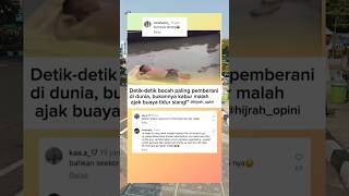 Kalian takut buaya? Bocah ini malah jadiin buaya guling pribadi😭😂 #shorts #buayamuara
