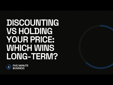 YouTube video thumbnail for: Discounting vs Holding Your Price: Which Wins Long-Term?