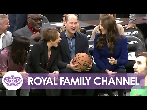 Land of hoops and glory: will and kate take in the basketball in boston