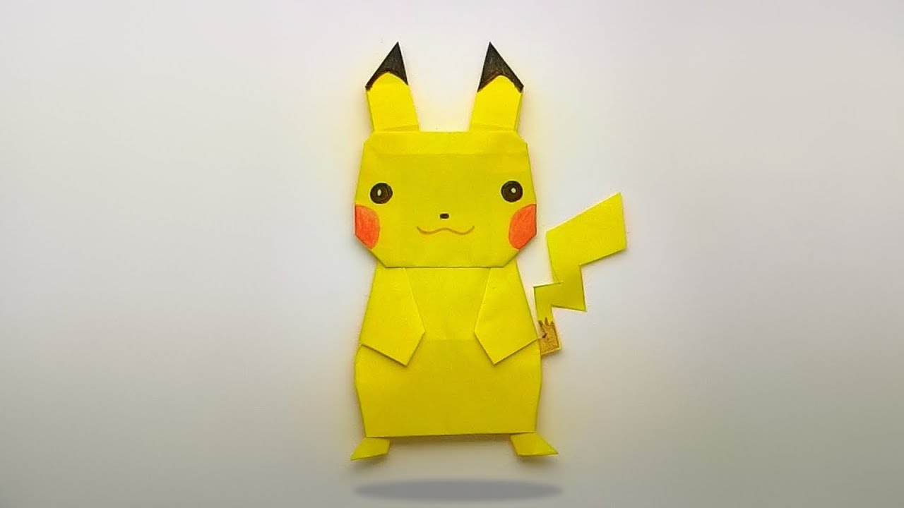 Origami pokemon pikachu/ พับกระดาษเป็นปิกาจูน่ารัก YouTube