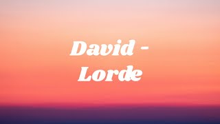 David  Lorde s