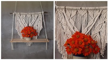 DIY Macrame Wall Hanging with Shelf #2 -  Macramé Tutorial for beginner by TNARTNCRAFTS